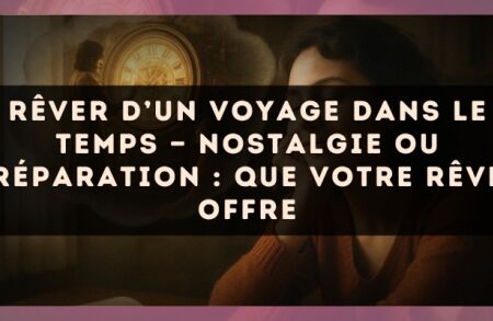 Rêver d’un voyage dans le temps — Nostalgie ou réparation : que votre rêve offre