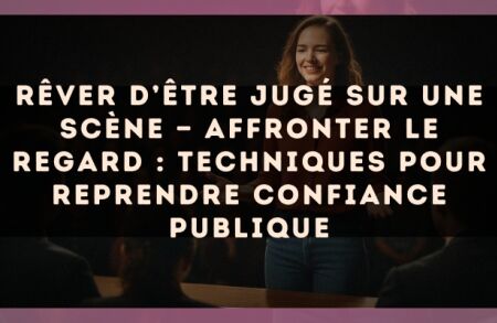 Rêver d’être jugé sur une scène — Affronter le regard : techniques pour reprendre confiance publique