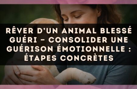 Rêver d’un animal blessé guéri — Consolider une guérison émotionnelle : étapes concrètes