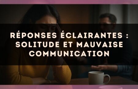 Réponses éclairantes : solitude et mauvaise communication