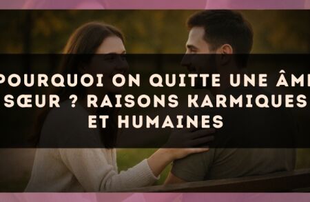 Pourquoi on quitte une âme sœur ? Raisons karmiques et humaines