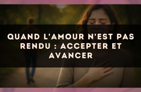 Quand l'amour n'est pas rendu : accepter et avancer