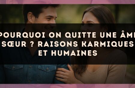 Pourquoi on quitte une âme sœur ? Raisons karmiques et humaines