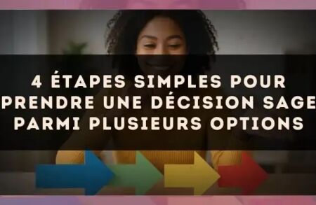 4 étapes simples pour prendre une décision sage parmi plusieurs options