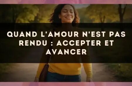 Quand l'amour n'est pas rendu : accepter et avancer