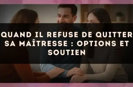 Quand il refuse de quitter sa maîtresse : options et soutien