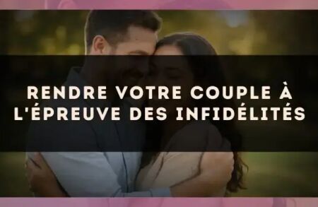 Rendre votre couple à l'épreuve des infidélités