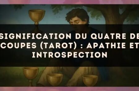 Signification du Quatre de Coupes (tarot) : apathie et introspection