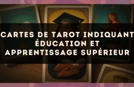 Cartes de tarot indiquant éducation et apprentissage supérieur