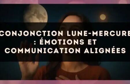 Conjonction Lune-Mercure : émotions et communication alignées