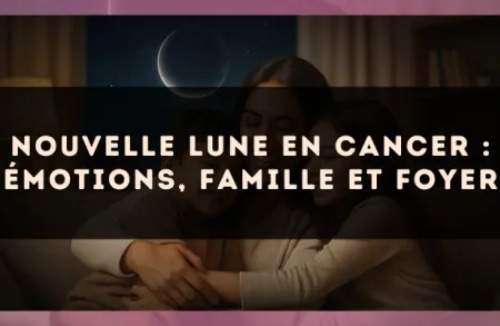 Nouvelle Lune en Cancer : émotions, famille et foyer