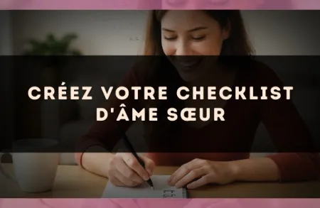 Créez votre checklist d'âme sœur