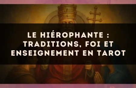 Le Hiérophante : traditions, foi et enseignement en tarot