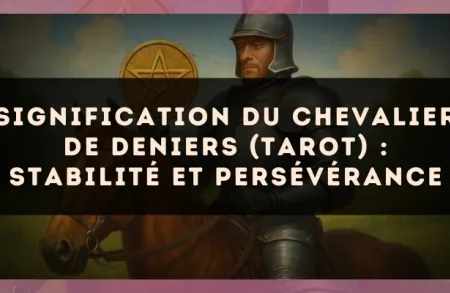 Signification du Chevalier de Deniers (tarot) : stabilité et persévérance