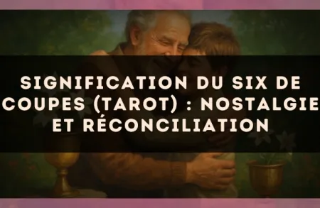 Signification du Six de Coupes (tarot) : nostalgie et réconciliation