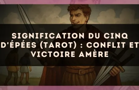 Signification du Cinq d'Épées (tarot) : conflit et victoire amère