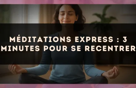 Méditations express : 3 minutes pour se recentrer