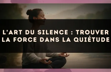 L'art du silence : trouver la force dans la quiétude