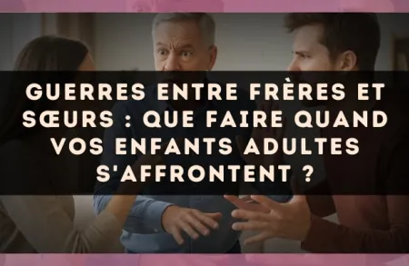 Guerres entre frères et sœurs : que faire quand vos enfants adultes s'affrontent ?