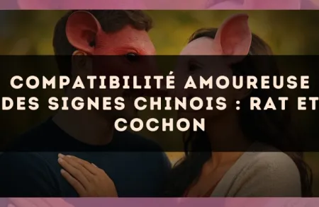 Compatibilité amoureuse des signes chinois : Rat et Cochon