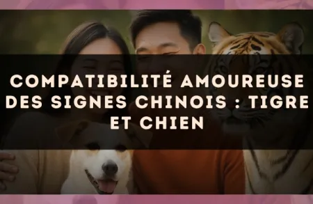 Compatibilité amoureuse des signes chinois : Tigre et Chien