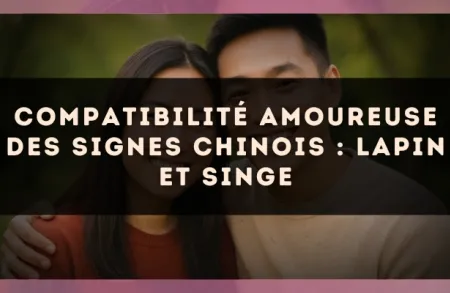 Compatibilité amoureuse des signes chinois : Lapin et Singe