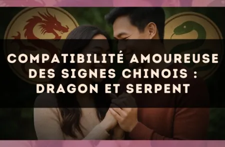 Compatibilité amoureuse des signes chinois : Dragon et Serpent