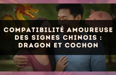 Compatibilité amoureuse des signes chinois : Dragon et Cochon