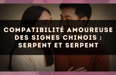 Compatibilité amoureuse des signes chinois : Serpent et Serpent