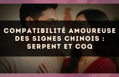 Compatibilité amoureuse des signes chinois : Serpent et Coq