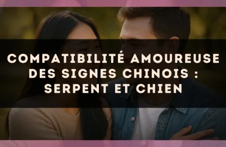Compatibilité amoureuse des signes chinois : Serpent et Chien