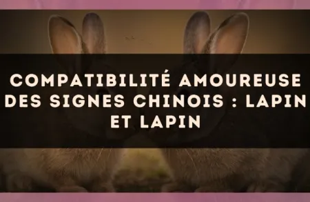 Compatibilité amoureuse des signes chinois : Lapin et Lapin