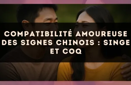 Compatibilité amoureuse des signes chinois : Singe et Coq