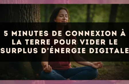5 minutes de connexion à la terre pour vider le surplus d'énergie digitale