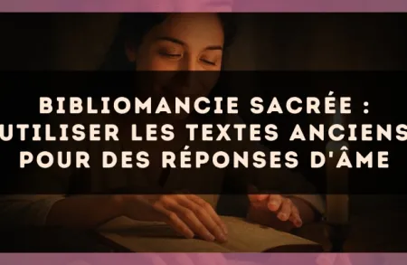 Bibliomancie sacrée : utiliser les textes anciens pour des réponses d'âme