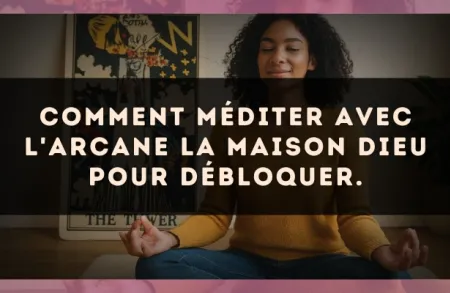 Comment méditer avec l'arcane La Maison Dieu pour débloquer.