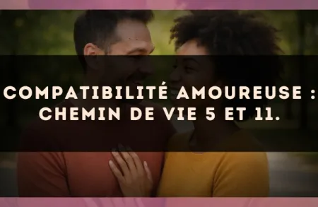 Compatibilité amoureuse : Chemin de Vie 5 et 11.