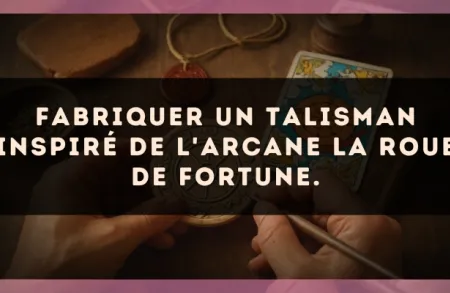 Fabriquer un talisman inspiré de l'arcane La Roue de Fortune.