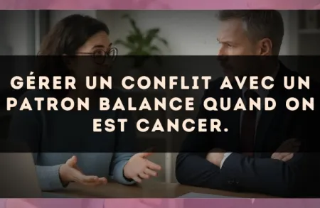Gérer un conflit avec un patron Balance quand on est Cancer.