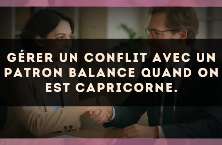 Gérer un conflit avec un patron Balance quand on est Capricorne.