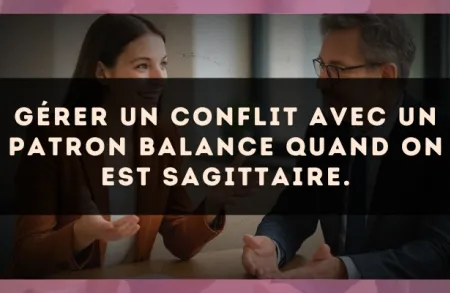 Gérer un conflit avec un patron Balance quand on est Sagittaire.
