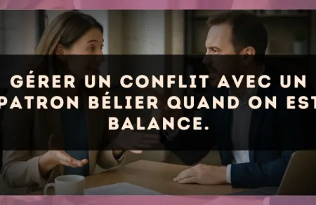 Gérer un conflit avec un patron Bélier quand on est Balance.
