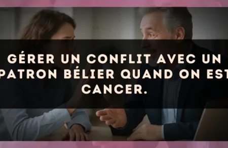 Gérer un conflit avec un patron Bélier quand on est Cancer.