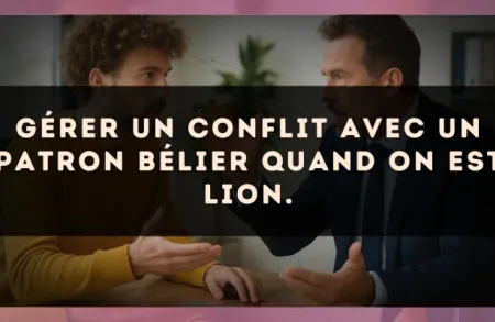 Gérer un conflit avec un patron Bélier quand on est Lion.