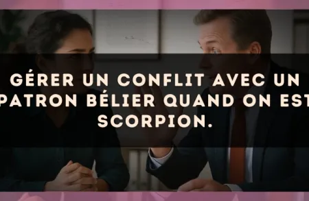Gérer un conflit avec un patron Bélier quand on est Scorpion.