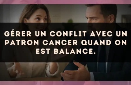 Gérer un conflit avec un patron Cancer quand on est Balance.
