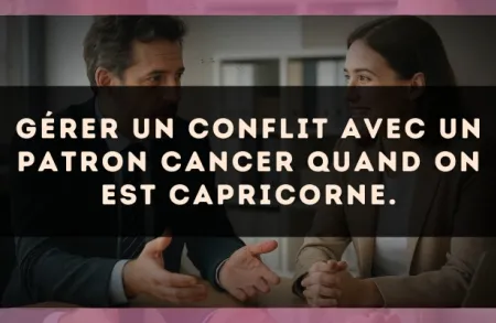 Gérer un conflit avec un patron Cancer quand on est Capricorne.