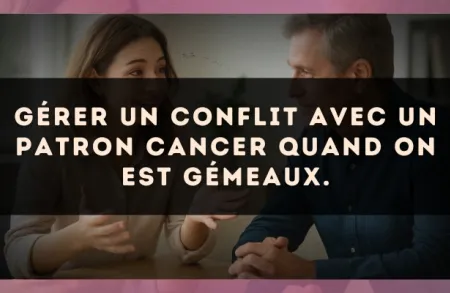Gérer un conflit avec un patron Cancer quand on est Gémeaux.