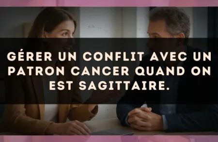Gérer un conflit avec un patron Cancer quand on est Sagittaire.