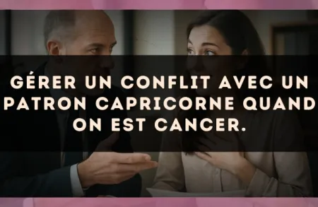 Gérer un conflit avec un patron Capricorne quand on est Cancer.